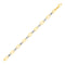 Oval Link Bracelet with Link Details in 14k Yellow and White Gold